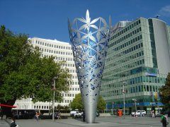 Sculpture at cathedral square, Christchurch